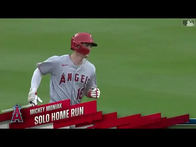 'Video thumbnail for Mickey Moniak CRUSHES a Lead-Off Home Run! | Los Angeles Angeles | 5/16/2023'