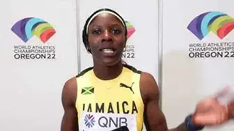 Video thumbnail for Shericka Jackson on winning the silver medal and the Jamaican 100m sweep at Oregon22