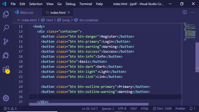 Video thumbnail for Bootstrap 4 Buttons Crash Course