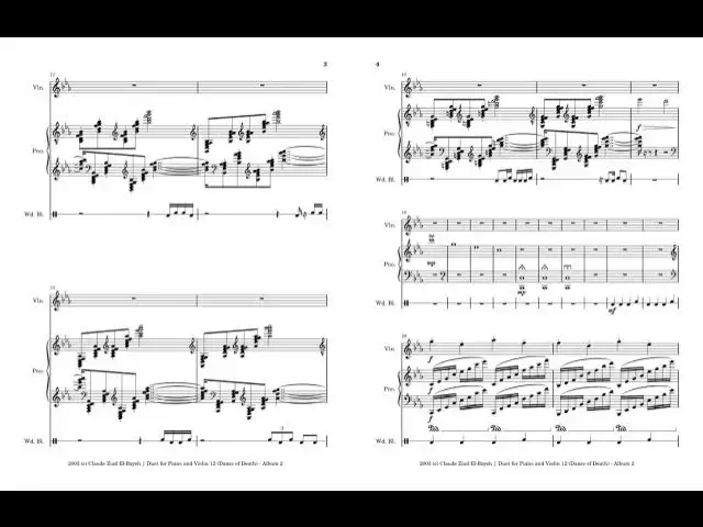 'Video thumbnail for Duet for Piano and Violin 12 (Dance of Death) - Claude Ziad El-Bayeh Composed in 2003'