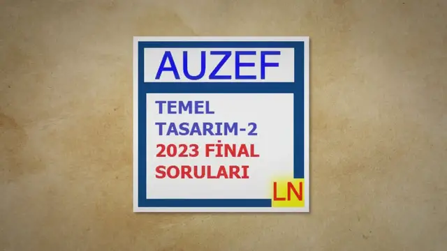 Video thumbnail for Temel Tasarım 2 Final Soruları çıkmış sorular 2023