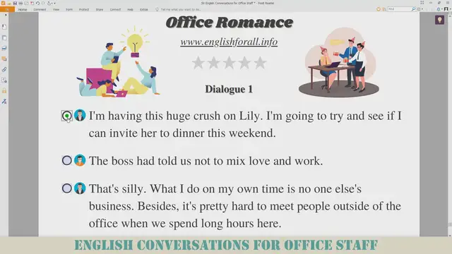 Video thumbnail for Office Romance -  English Conversations for Office Staff