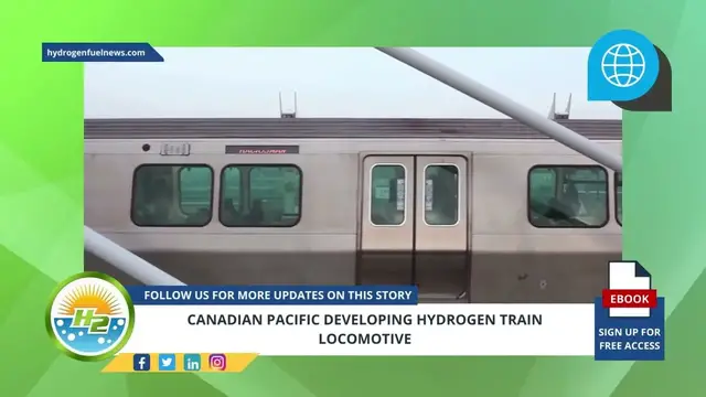 Video thumbnail for Canadian Pacific developing hydrogen train locomotive