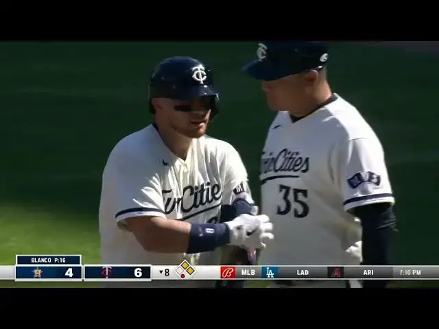 'Video thumbnail for Christian Vazquez BELTS His 2nd RBI Single, Scoring Nick Gordon! | Minnesota Twins | 4/8/2023'
