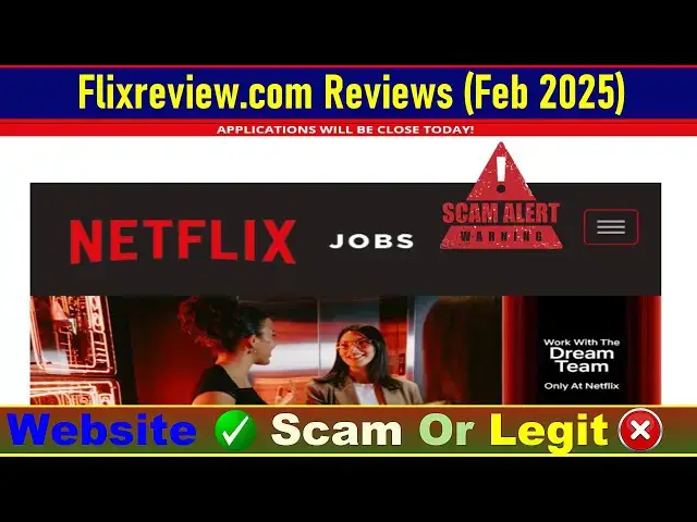 Video thumbnail for The Flixreview.com “Netflix Job” Scam – What You Need to Know