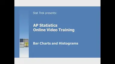 'Video thumbnail for AP Statistics: What are bar charts and histograms?'