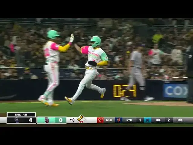'Video thumbnail for Xander Bogaerts SLAPS a RBI Sacrifice-Fly, Scoring Ha-Seong Kim! | San Diego Padres | 3/31/2023'