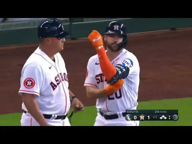 'Video thumbnail for Chas McCormick CRANKS a RBI Single, Scoring Yordan Alvarez! | Houston Astros | 4/1/2023'