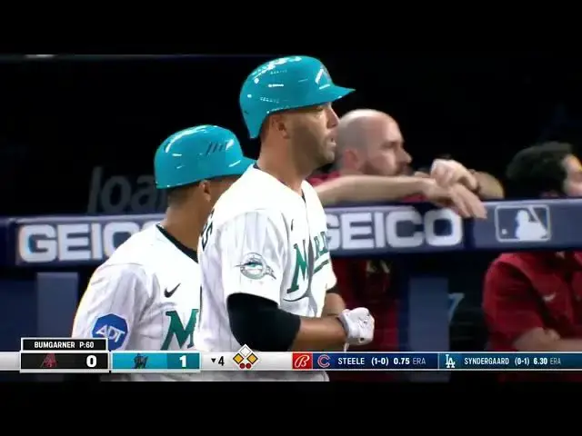 'Video thumbnail for Jacob Stallings KNOCKS a RBI Single! | Miami Marlins | 4/14/2023'