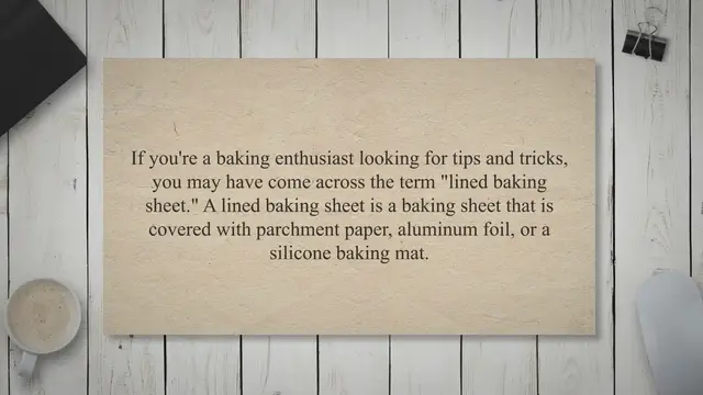 Video thumbnail for What Is a Lined Baking Sheet?