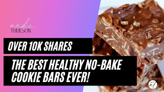 Video thumbnail for Heavenly Healthy No Bake Cookie Bars- Over 10k Shares!