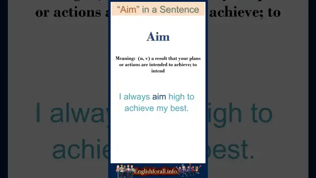 Video thumbnail for Aim meaning | Aim in a Sentence | Most common words in English #shorts