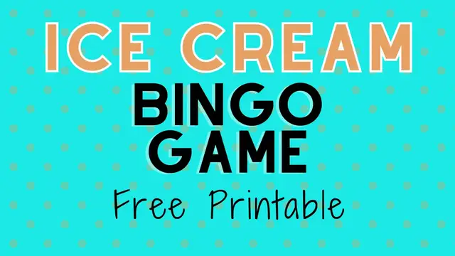 Video thumbnail for Ice Cream Bingo Printable free