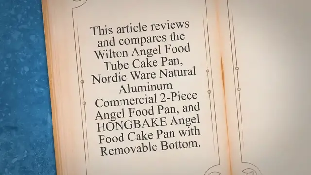 Video thumbnail for 3 Best Angel Food Cake Pans: Get Perfectly Light & Fluffy Results!