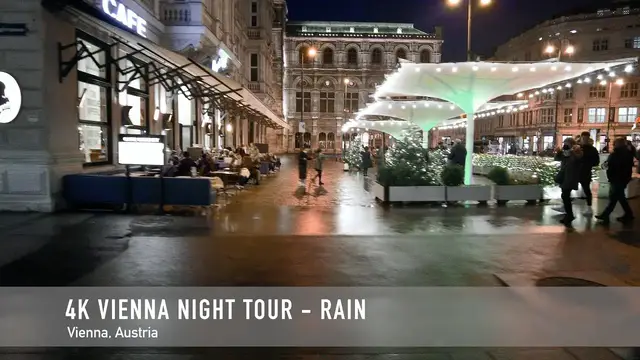 'Video thumbnail for 4K Pre NEW YEARs Eve 2021 Vienna Walking Tour - Rain  ASMR'