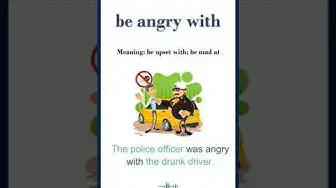 Video thumbnail for "Be angry with" meaning | "be angry with" in a sentence | Common English Idioms #shorts