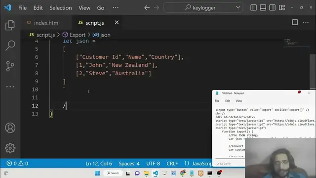 Video thumbnail for PDFMake js + Html2canvas Tutorial to Export JSON Objects to HTML5 Table in Javascript