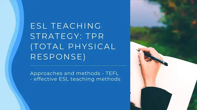 Video thumbnail for TPR (Total Physical Response) | Approaches and Methods in Language Teaching