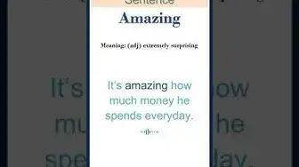 Video thumbnail for Amazing Meaning | Amazing in a Sentence | Most common words in English #shorts