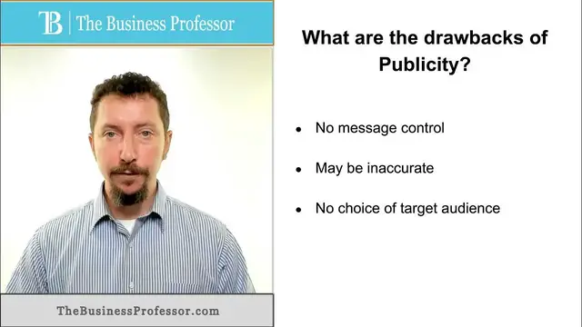 'Video thumbnail for Marketing - Drawbacks of Publicity?'