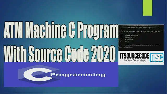 Video thumbnail for ATM Machine C Program With Source Code Free Download 2020 | C projects with Source COde