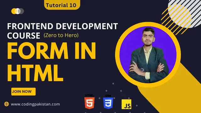 Video thumbnail for Form in HTML - How to Create a form using HTML - Fronted Development Course Tutorial 10