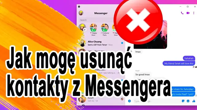 Video thumbnail for Jak mogę usunąć kontakty z Messengera
