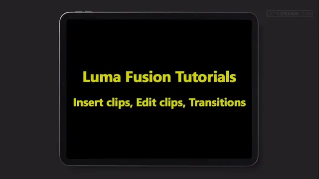 Video thumbnail for Luma Fusion Tutorial: Insert Clip, Edit clips, Transition Effects
