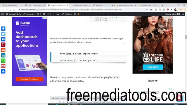 Video thumbnail for How to Download File From URL to Google Drive Using Google Colab in Python Full Project For Beginner
