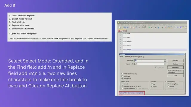 Video thumbnail for Add Blank Lines Between Each Lines in Notepad++