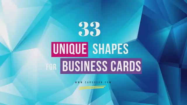 'Video thumbnail for 33 Unique Shapes for Business Cards'