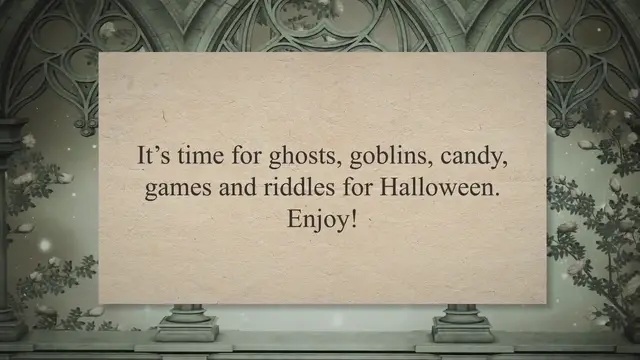 'Video thumbnail for Halloween Riddles'