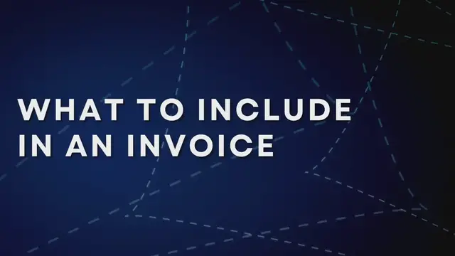 Video thumbnail for What To Include In An Invoice
