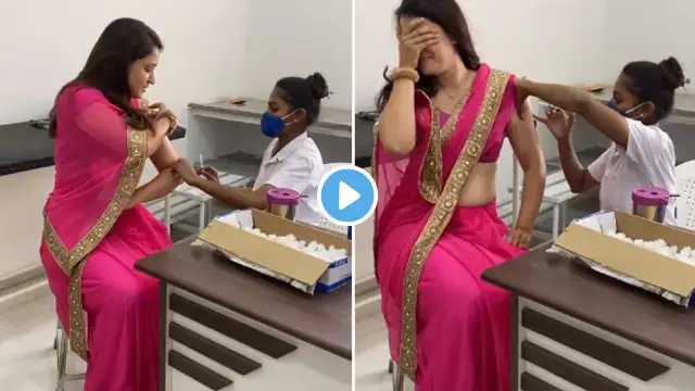 'Video thumbnail for Beautiful Woman Getting Vaccine'