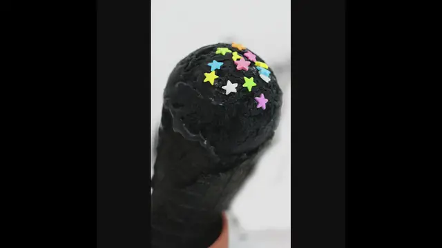 Video thumbnail for Charcoal Ice Cream Cones