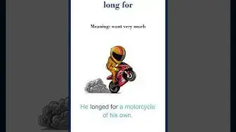 Video thumbnail for Long for meaning | long for sentences | Common English Idioms #shorts