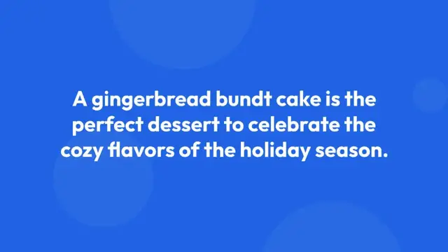 Video thumbnail for Gingerbread Bundt Cake Recipe: A Spiced Holiday Delight