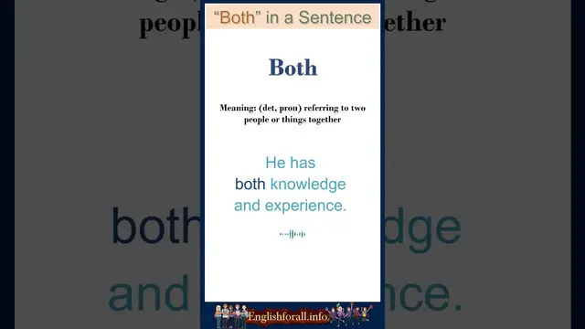 Video thumbnail for Both meaning | Both in a Sentence | Most common words in English #shorts