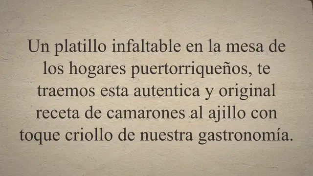 Video thumbnail for Como hacer 【Camarones al ajillo】 de Puerto Rico ¡Deliciosos!