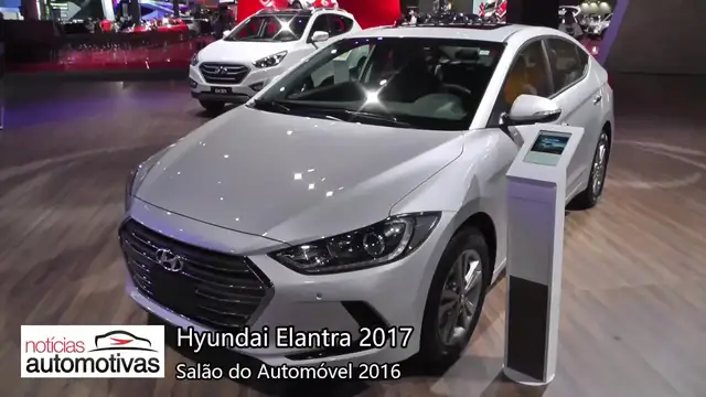 Video thumbnail for Hyundai New Elantra 2017 - Salão do Automóvel 2016 - NoticiasAutomotivas.com.br
