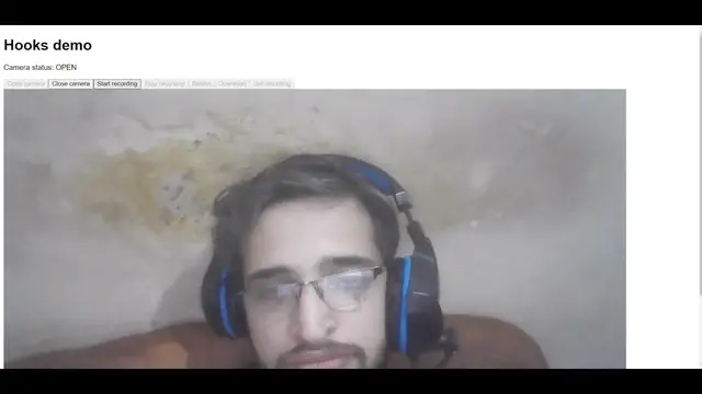 Video thumbnail for React.js Hooks Project to Build Webcam Video Recorder Using react-record-webcam Library in TS