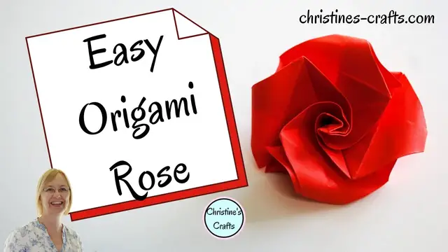 Video thumbnail for Easy To Fold Origami Rose