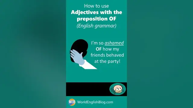 Video thumbnail for How to use Adjectives with the preposition OF #short