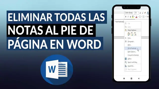 Video thumbnail for ¿Cómo eliminar todas las notas al pie de página en WORD? - Fácil y rápido