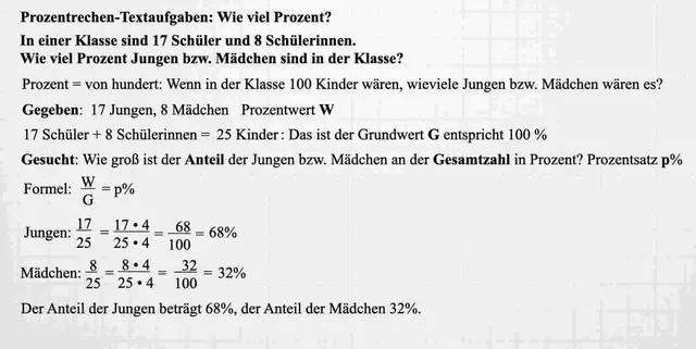 Video thumbnail for Prozent Textaufgabe: wieviel Prozent?
