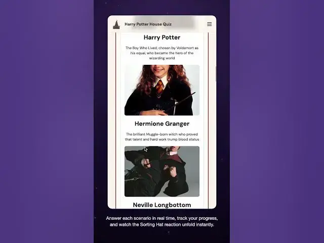 Video thumbnail for Discover your true Hogwarts house with the free Harry  Potter House Quiz.