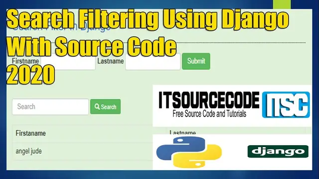 Video thumbnail for Search Filter In Django With Source Code Free Download 2021 | Python Django Projects with Code