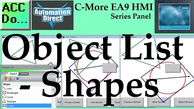 Video thumbnail for C-More EA9 HMI Series Panel Object List Shapes