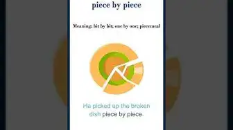 Video thumbnail for Piece by piece meaning | piece by piece sentences | Common English Idioms #shorts