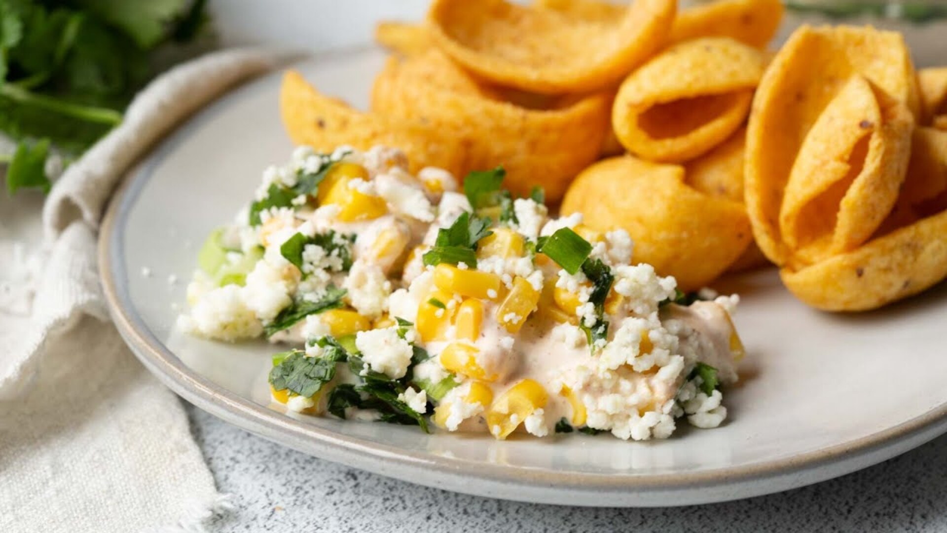 Video thumbnail for 7-Layer Elote Corn Dip Recipe
